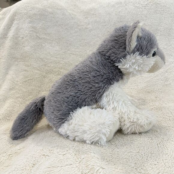 Aurora Destination Nation Grey Husky Wolf Dog Stuffed Animal 10” Plush Toy - Picture 4 of 7